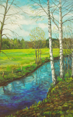 seeve 43  acryl auf leinwand  60 x cm  verkauft